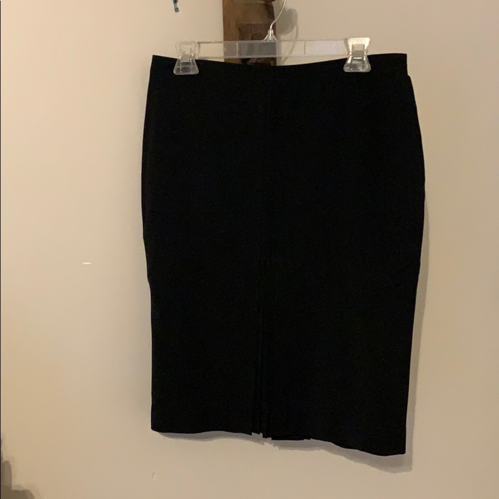 Black pencil skirt with fit and flare shape
